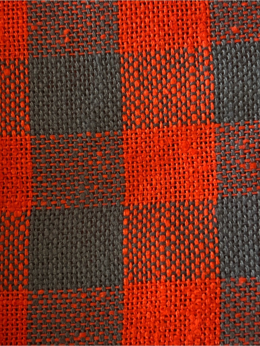 Buffalo Check Open Weave/Homespun Style Fabric Red and Black 6 Yards X 44” See * - Picture 2 of 5